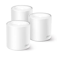TP-Link Deco X1500 Mesh WLAN Set (3 Pack), 𝐖𝐢-𝐅𝐢 𝟔 AX1500 Dual Band Router & Repeater, 2X Gigabit Ports für Jede Einheit, für Häuser mit 4-5 Schlafzimmern, Umfassender Jugendschutz, WPA3