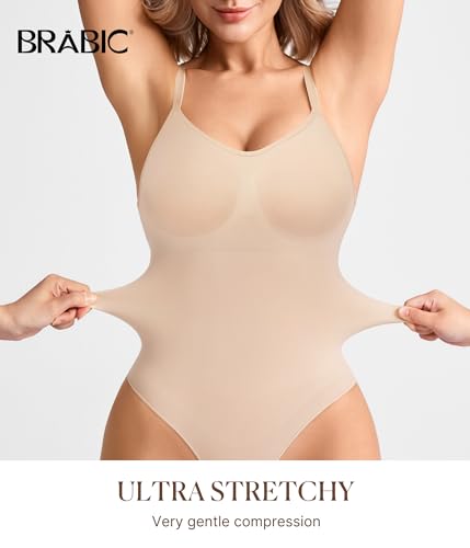 BRABIC Women's Backless Shapewear Bodysuit Tummy control Thong Seamless Body Shaper Sleeveless Compression Tanks Tops4