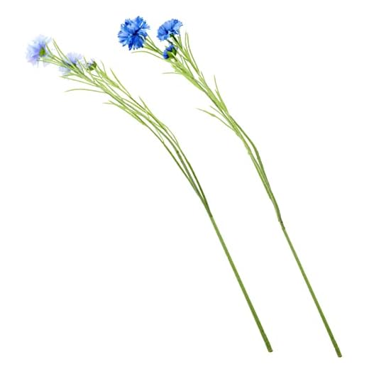 LIFKOME 2 Piezas Manojos Aciano de Coche de simulación Tallos de Flores Artificiales Flores de Primavera Falsas Cabeza de Coche Flor Artificial Relleno Accesorios Flores de la Boda