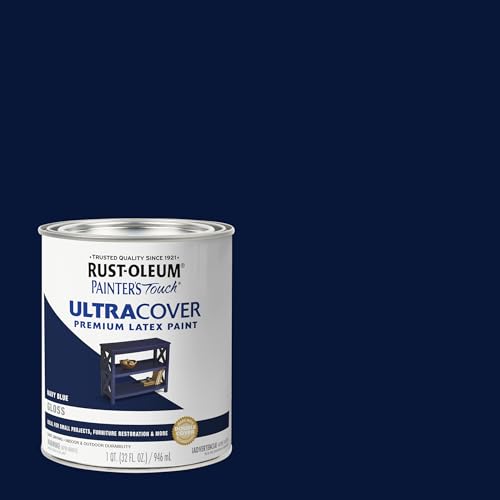 Rust-Oleum Brush On Paint 1922502 Painters Touch Latex, 1-Quart,Acrylic (Pack of 1), Gloss Navy Blue, 32 Fl Oz by Rust-Oleum - Image 3