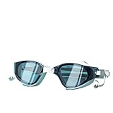 JUANYAO Schwimmbrille Schwimmbrillenkappe for Erwachsene, HD-Antibeschlag-Schwimmbrillen-Set, wasserdichte Silikon-Schwimmbrille mit Ohrstöpseln, Schwimmbrille Für Schwimmen(Blue)