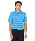 adidas Herren-Poloshirt, zweifarbig, gestreift, Pulse Blue, Klein