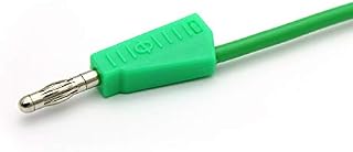 Cable de medición con conectores plátanos apilables de 4 mm, 0,25 metros, 1 mm², JBF, color a elegir, verde, 1