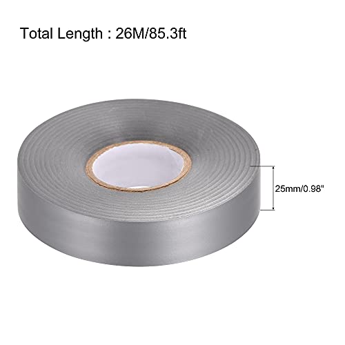 Image of uxcell Insulating Tape 25mm Width 26M Long 0.26mm Thick PVC Electrical Tape Grey