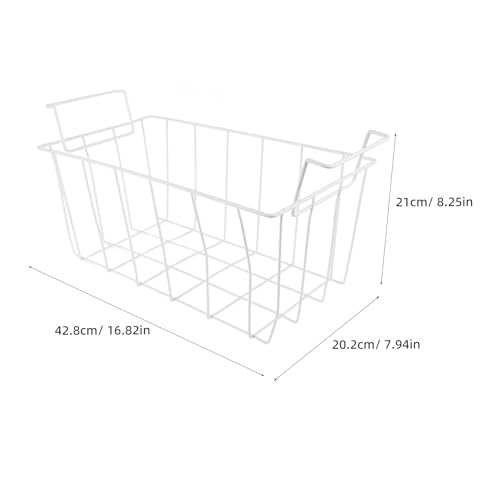 Cesta para congelador horizontal de acero blanco y diseño espacioso 8