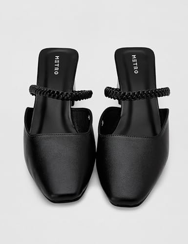 Image of Metro Women's Froh Feet Fashionable Block Heel Mules Featuring a Square Toe Design,