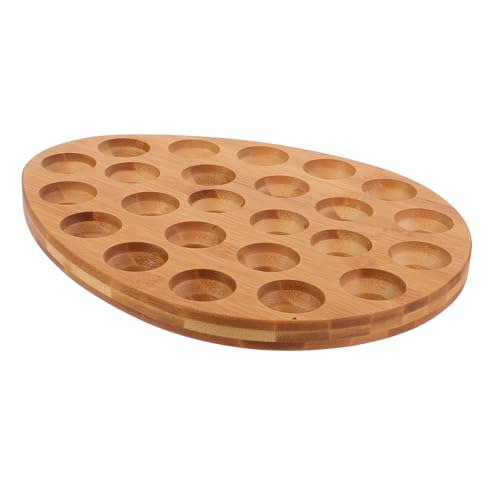 Plateau porte-œufs en bois naturel carré pour rangement frigo