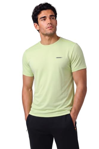 Image of Van Heusen Men's Running T-Shirt | Regular Fit | Crew Neck | Soft Breathable Mircofiber | Casual Wear | Summer Favorite | Shoulder Bonding |Sports T-Shirt | Style 61005