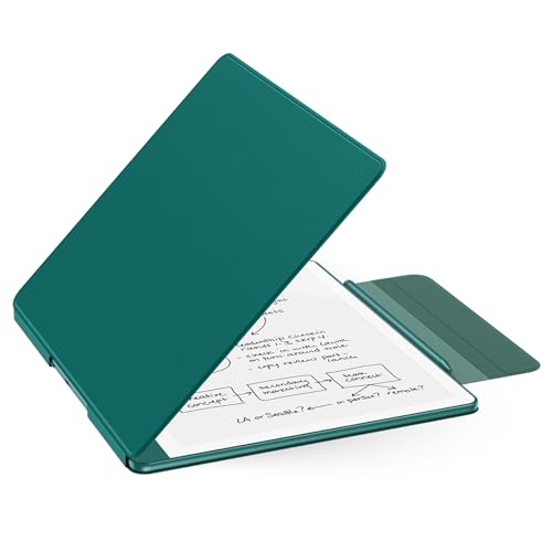 MoKo Magnetic Case for All-New 10.2 Kindle Scribe (2024/2022 Released) - Slim Folio Premium PU Leather Cover with Pen Clasp & Auto Sleep Wake for Kindle Scribe 10.2 Inch Jade Green