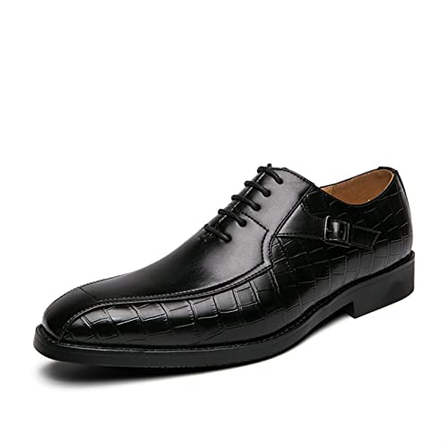 Zapatos de vestir para hombre sin cordones con hebilla y suela antideslizante