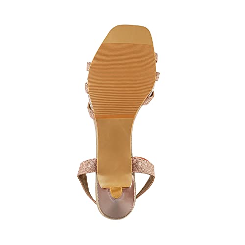 Image of Metro Women's Gold Glitter Party Fashion Heel Sandals