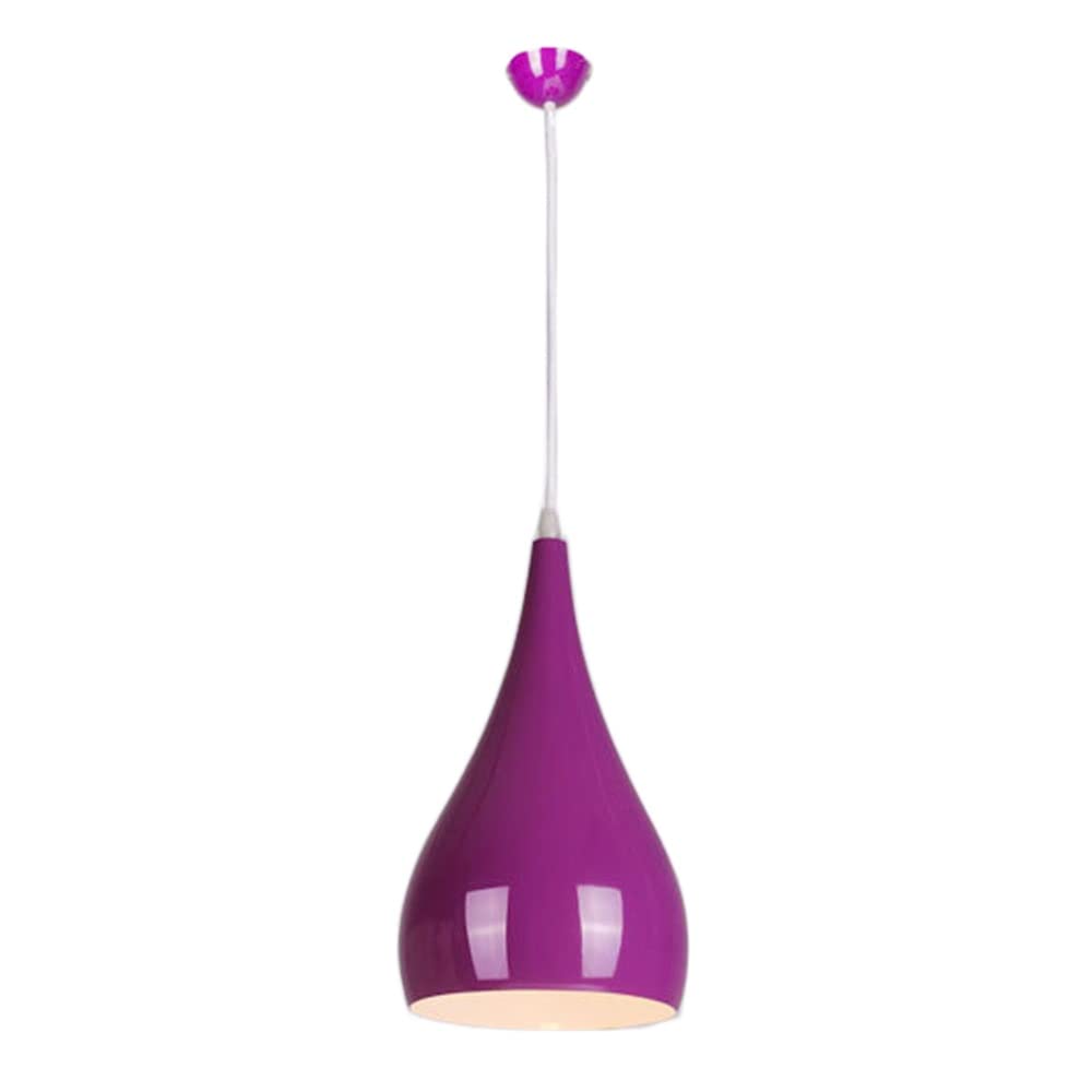 Stvdedg Purple 1-Pack Macaron E27 Ceiling Chandelier Creative Lantern Shaped Hanging Lamp Shade Mid Century Modern Barn Pendant Light Pastoral Single Head Lighting Fixture For Loft Coffee Kitchen Island