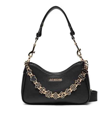 Borsa donna Love Moschino a mano/tracolla pelle di capra nero BS25MO45 JC4070PP1ML1300A Piccola