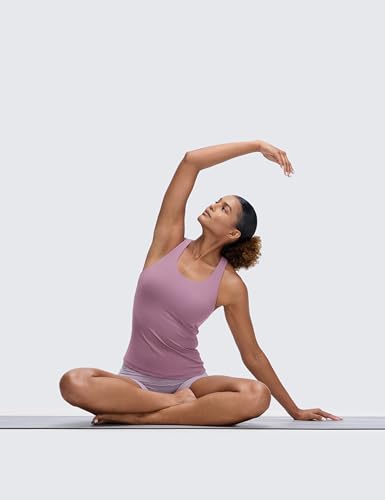 Image of CRZ YOGA Butterluxe Racerback Tank Tops | Light Support, Built in Bra, Removable Pads, Yoga, Extremely Soft, Scoop Neck, for Women