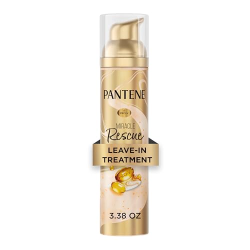 Pantene Miracle Rescue Leave-In Treatment with Pro-V Pearls, Instant Damage Repair, 3.38 oz