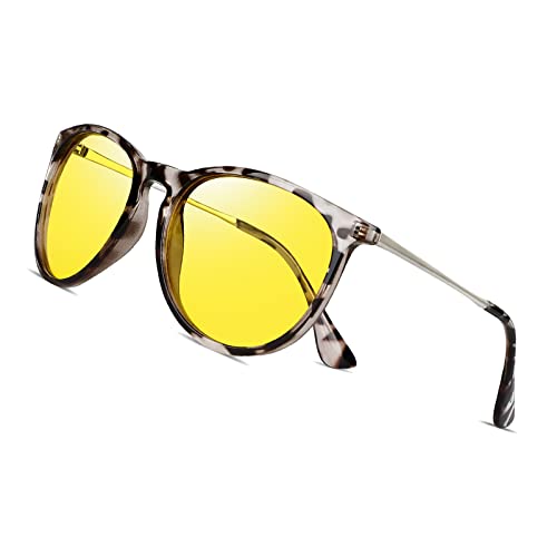 Image of HAOLOTA Night Vision Glasses for Driving Anti Glare, Polarized Nighttime Safety Glasses for Women Men UV400 Protection