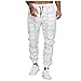 Pantalones De Chándal De Invierno Para Hombre Basculador Que Ejecutan Pantalones De Chándal Atléticos (Color : White, Size : 3XL)