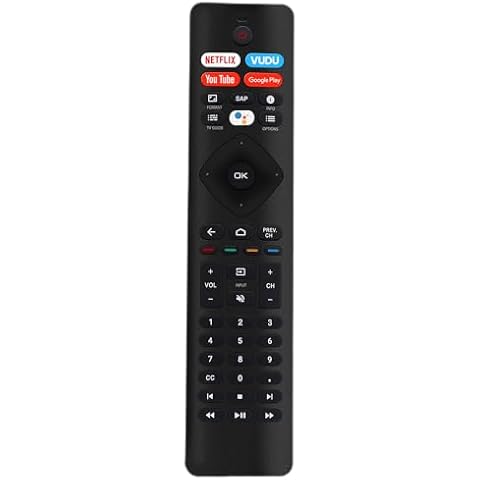 2022 New NH800UP RF402A-V14 RF402AV14 Voice Remote Control Compatible with Philips Android 4K Ultra HD Smart LED TV Replacement Controller with Netflix Vudu YouTube Googleplay Buttons F7A 65PFL5504F7 Cover