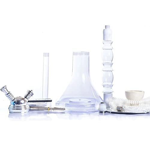 JYZT Modernes Acryl-Wasserpfeifen-Set Tragbare Wasserpfeife, mit 1 Shisha-Schlauch Keramik-Wasserpfeifenschale, buntes… – Bild 3