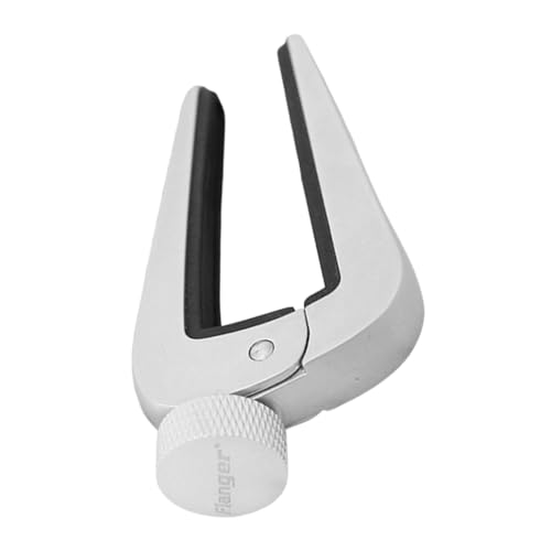 OFFSCH 12 String Adjustable Guitar Capo for Acoustic Classical Electric Guitars and Bass Seamless Pitch Tool for String Instruments User Friendly Design Silver