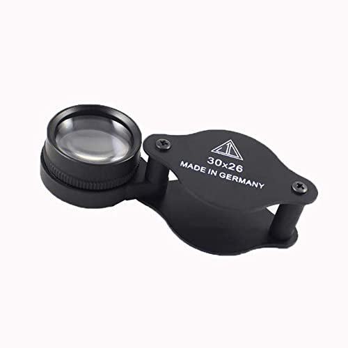 10X 28Mm Mini Three-Folding Magnifier Zinc Alloy Magnifier & Product Image 30X 26Mm Pocket Folding Magnifying Glass Jewelry Eye Loupe For Gemstone Jewelry Coin Stamp #TOP4