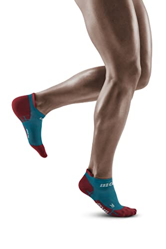 CEP Ultralight No Show Socks Petrol/Dark Red, Men, IV4