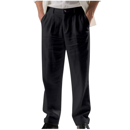 Cambkatl Men's Straight Leg Dress Pants - Loose Lightweight Casual Business Versatile Outdoor Golf Work Pants with Pockets