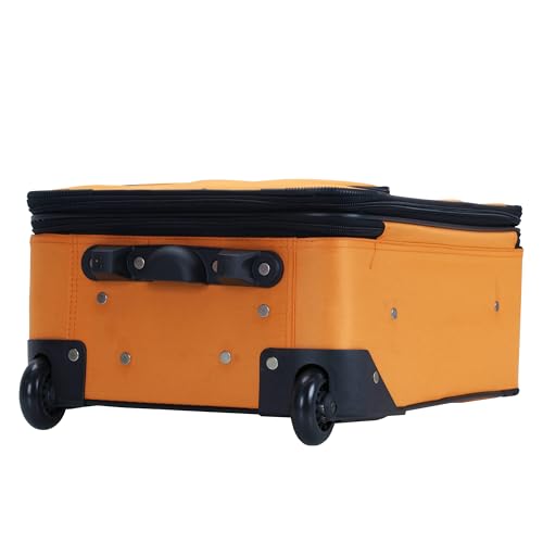 Image of Rockland Fashion Softside 2 Piece Luggage Set, Expandable, (14 inch Tote /19 inch Upright), Orange