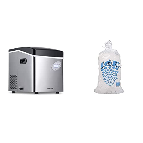 Fabricadora de hielo portátil 50 lb día acero inoxidable miniatura 1