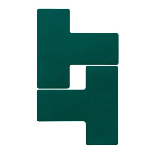 Toughstripe® Max Floor Marking Tape 2 in W X 5 in L Vinyl Green T-Shaped 20/Pk