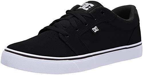 DC Men's Anvil Skate Shoe, Black/Battleship/Emerald, 11 D M US