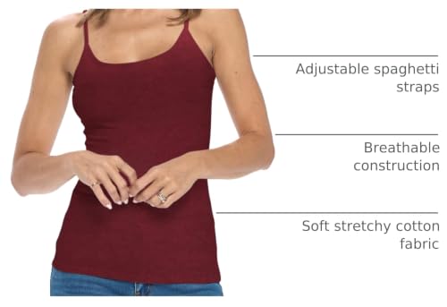 Image of Natural Uniforms Women's Camisole Tank Top-Breathable Cotton Stretch
