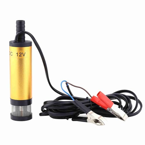 Image of Sump Pump Submersible Mini Small Water Pump 12 Volt Water 12V | Dc 12V Water Transfer Pump, 8500r /M 12 L /Min Oil Water Stainless Steel Pump for Kerosene (12V Gold)