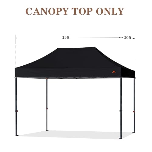 Image of SCOCANOPY Black Commercial 10x15 Canopy Replacement Top
