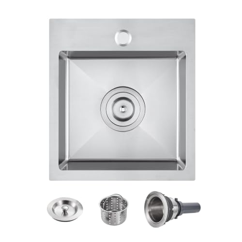 Fregadero de cocina pequeño POPFLY de 15,2 cm de profundidad contra salpicaduras 2
