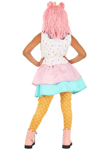 Disfraz para niñas de helado con vestido, leggings y diadema miniatura 3