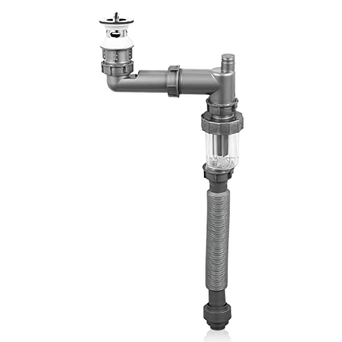 DURTAIL Siphon universel pour lavabo - Siphon anti-odeurs pour lavabo - Bonde d'écoulement - Lavabo d'écoulement Cover