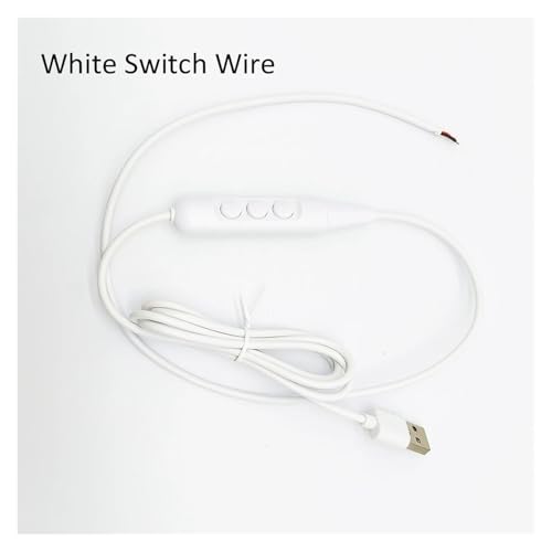 Variateur USB 5V à 3 boutons avec câble d'extension blanc pour ruban LED DIY - 2