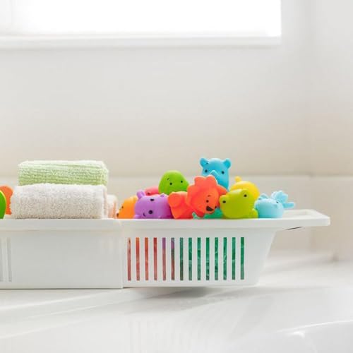 Accessoires de salle de bain étagère de bain extensible blanche - 5