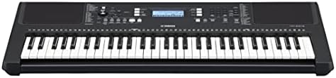 Yamaha PSR-E373 Digital Keyboard - A Versatile, Entry-Level Keyboard with 61 Touch-Sensitive Keys, 622 Instrument Voices, in a Black Finish