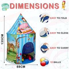 Image of BabyGo Kids Jungle Theme Tent for Kids | 2+ Year Old Girls and Boy | Play Tent forkids (Balls Not Included)