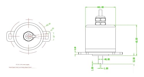 Codeur sans contact WOA-A capteur de position haute résolution effet Hall 0-10V - 3