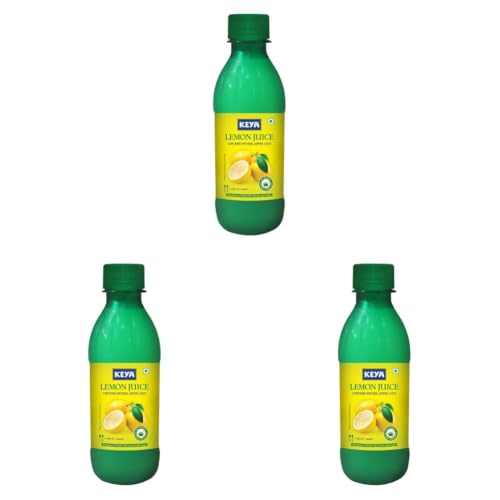 Image of Keya Fresh Lemon Juice | Contains Natural Lemon Juice | No Added Water, No Concentrate, No Sedimentation | Fresh for 24 Months | Quick, Easy, | For Everyday Cooking & Beverages | 500 ml (Pack of 3)