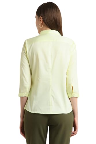 Image of Van Heusen Women's Regular Fit Solid 3 /4 Sleeve Cotton Rich Formal Shirt