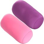 2Pcs Oreillers à microbilles, 12x6 Roll Microbead Oreiller Soft Bolster Cylindrical Oreil Cou Bras Dos Support Roll Coussin Oreils Sac de haricot Dormant Voiture Voyage