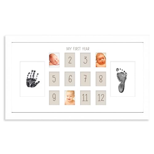 Hapinest My First Year Baby Handprint and Footprint Keepsake Monthly ...