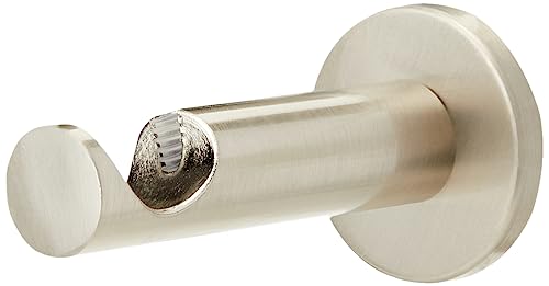 GARDINIA Soporte abierto para barra de Ø 25 mm, Acabado Acero inoxidable, 8 cm, Metal