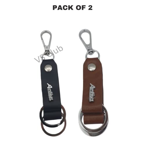 Image of Scooter Keychain /Stylish Leather And Metal Key Chain For Bike (BIG ACT)