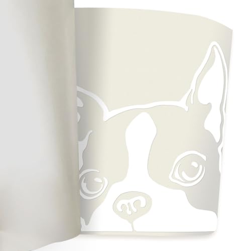 Image of WIRESTER 6 inch Clear Vinyl Decal Sticker Decoration for Car Window (Or Any Flat Surface) - Boston Terrier Dog