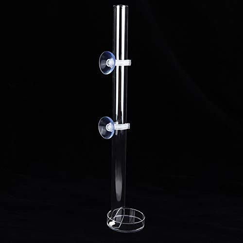 Image of Shrimp Feeding Tube and Dish Set,Acrylic Shrimp Feeder Tube Feeding Dish Bowls for Fish Tank Aquarium Shrimp Fish, with 2 Suction Cups,Fish Tank Feeding Supplies(Tube Length 32cm)